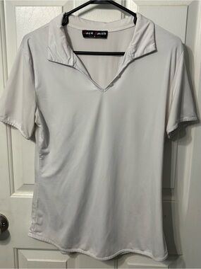 Jack Smith Women's White Short-Sleeve Polo Tee